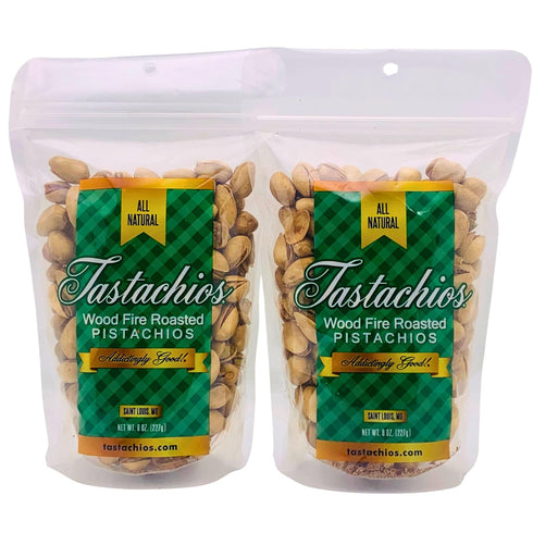 Tastachios Wood Fire Roasted Pistachios - Original Flavor - Gluten-Free, Plant-Based Protein,