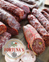 2 10oz Fortuna's Finocchiona Dry Salami - Nitrate-Free Artisanal Charcuterie with Natural Fennel - Gluten-Free