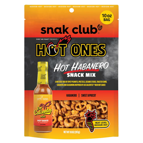 Snak Club x Hot Ones Hot Habanero Snack Mix, Spicy Snacks with