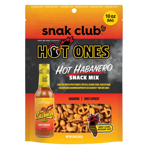 Snak Club x Hot Ones Hot Habanero Snack Mix, Spicy Snacks with