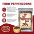 Spicy World Four Peppercorn Rainbow Blend, 8 Oz - Whole Black, Green, White & Pink Peppercorns
