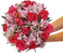 BloomsyBox Forever Blooming Bouquet Fresh Hot pink Roses & Light pink Alstroemeria (Glass Vase Included) Fresh Flowers