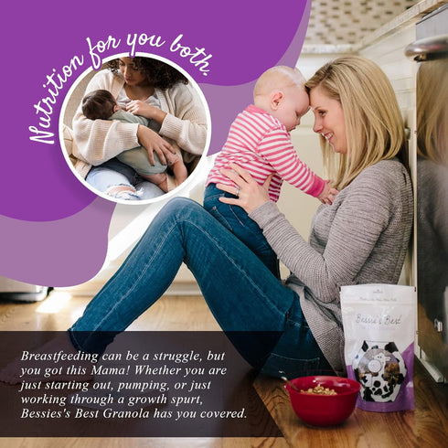 1 lb Bessies Best Lactation Granola | Lactation Support | Milk Boosting Cookie Alternative | Nursing Snacks |