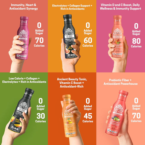 Immunity 1 3 (6 12 oz Karviva Organic Detox Juice Cleanse & Boost, Ancient Remedies for Gentle Detox & Restore