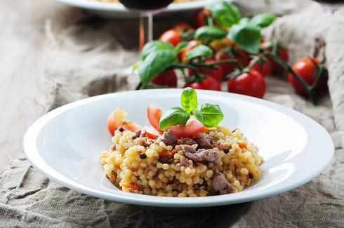 17.6 oz Sanniti Toasted Fregola Sarda FIne Semolina Pasta Fregula Tostata Fina
