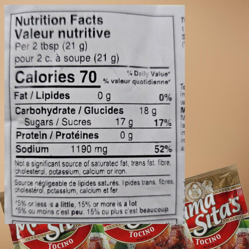 Mama Sita's 2.6oz, 6 Pack Tocino Marinating Mix (Sweetened Cured Pork Mix)