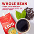 24K 100% 7 Lion Coffee Gold Roast Kona Whole Bean Coffee, Medium-Light Roast, A Taste of Aloha - Ounce Bag