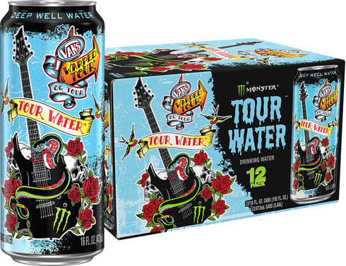 Monster Tour Water by Monster Energy, Deep Well Water, 16oz (Pack of