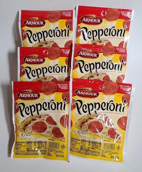 Ohio Trading Armour Pepperoni Slices, 5oz bag (6 Pack)