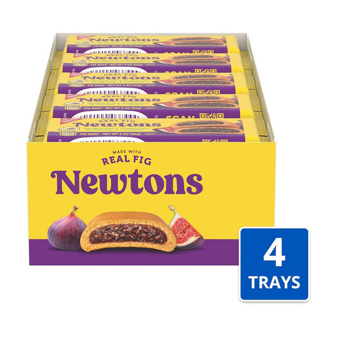 Fig Newtons 40 Packs (2 Pack, 4 Newtons Fig Bars, Soft Fruit Chewy Cookies, Snack Per Boxes)