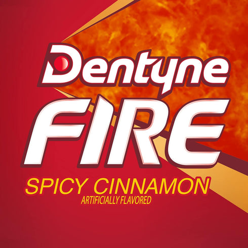 Dentyne Fire Spicy Cinnamon Chewing Gum - Sugar-Free, Pack of 9 (144 Total Pieces)