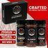 10-42 Set 3 Pack 0 Steak Seasoning Gift - Premium Flavors : All Purpose, Steak, Coffee Rub | Gourmet Meat Seasoning Dry