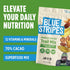 70% 4 Pack, 6.4 oz Blue Stripes - Trail Mix, Peanut Butter Banana, Cashews, Peanut Butter Chips, Healthy Snacks