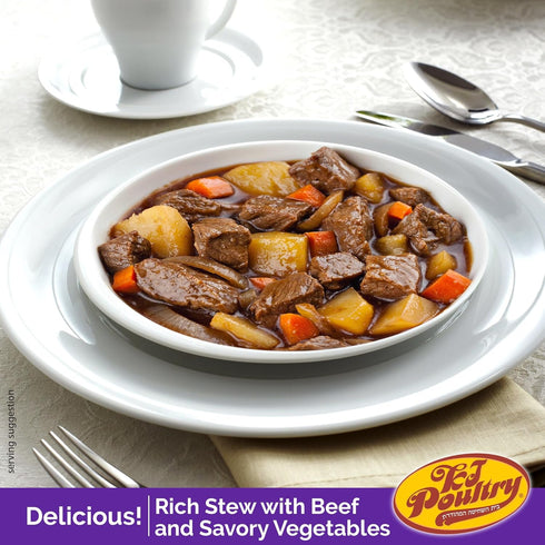 (3 Pack) KJ Poultry Kosher for Passover Gluten Free Meals, Beef Goulash Stew with Vegetables Prepared Entree Fully