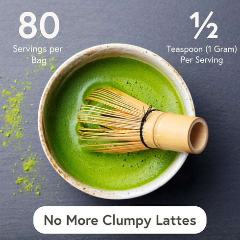 (80g) 0 Matchabar Matcha Powder - Ceremonial Grade Authentic Japanese Matcha Green Tea Powder - Matcha Green Tea Powder