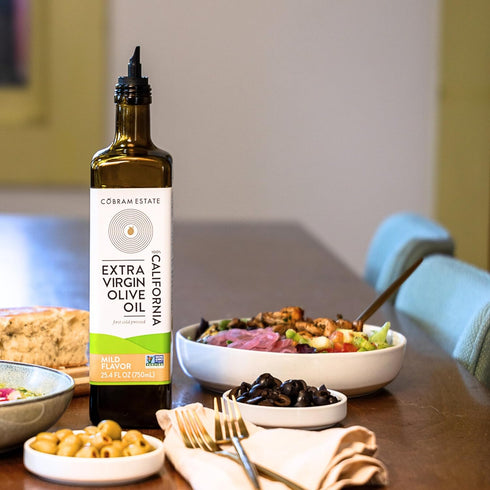 100% 750ml 750 ml (Pack 1)) Cobram Estate Mild California Extra Virgin Olive Oil, First Cold Pressed, Non-GMO, Keto