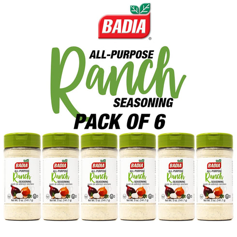 Badia Ranch All Purpose Seasoning, 5 Ounce - Pack of 6, Off White with Parsley