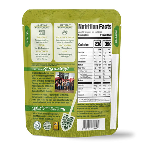 90-Second 8.5 oz (6-Pack) Ralston Family Farms Nature's Blend Ready-to-Eat Rice, Microwave Meal, Clean Ingredients, USA