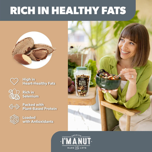1 lb (16oz) Raw Broken Brazil Nuts, Premium Wild Harvested, High Selenium, Batch Tested Peanut & Gluten Free, Non-GMO