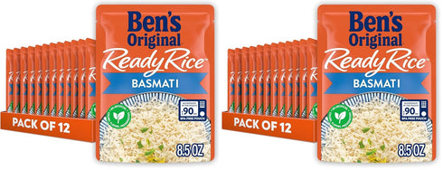 BEN'S ORIGINAL Ready Rice Basmati Rice,Easy Side Dish,8.5 oz Pouch,(Pack of 24)