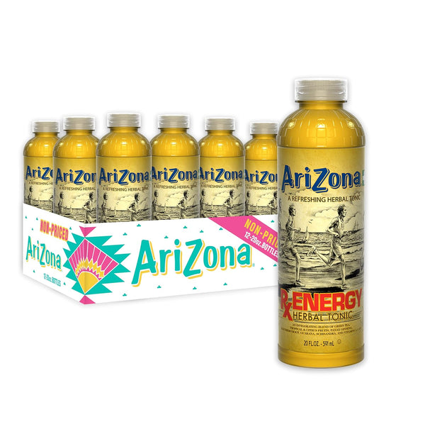 AriZona Rx Energy Herbal Tonic, 20 Fl Oz (Pack of 12)