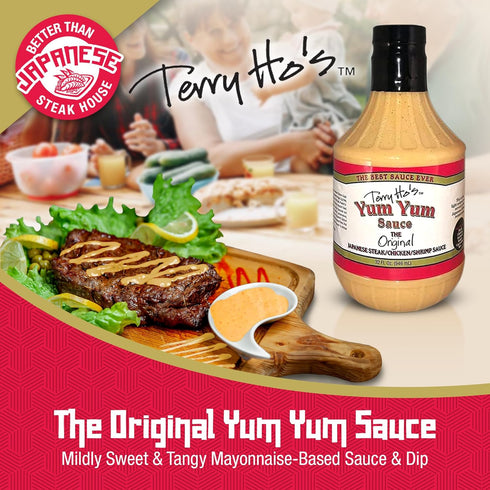 32 oz Terry Ho's The Original Yum Yum Sauce Japanese Mayo-Based Sauce for Dipping, Marinades, and Salad Dressings