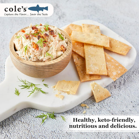 6 PACK Frozen, 6.0 oz COLES PATAGONIAN SALMON IN SPRING WATER - Fresh Caught, Never Boneless, Canned Salmon, Canned