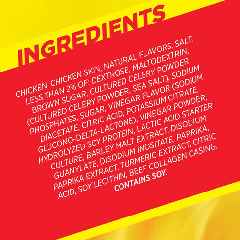 6g 0.97 oz. (24 Count) Slim Jim Giant Chicken Sticks, Buffalo Wild Wings Hot, Protein per Stick