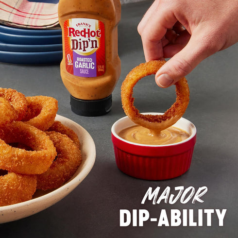 12 oz (Pack 6) Frank's RedHot Dip'n Roasted Garlic Sauce, fl