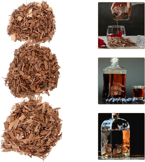 Wine Oak Chips for Home Brewing - Enhance Flavor in Whiskey and Wine