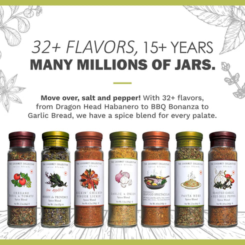 The Gourmet Collection Garlic Bread Spice Blend, Garlic Butter Seasoning for Cooking, Salt Free