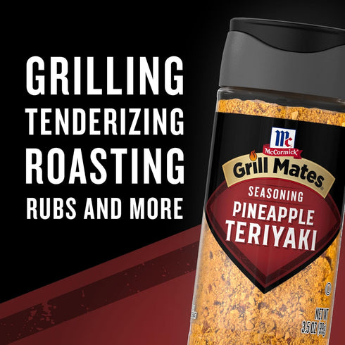 3.5 oz (Pack 6) McCormick Grill Mates Seasoning, Pineapple Teriyaki, Grilling Seasoning for Adding Savory-Sweet