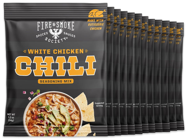 Fire & Smoke Society White Chicken Chili Mix | Chili Seasoning Packets