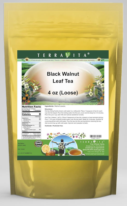 Terravita Black Walnut Leaf Tea (Loose) (4 oz, ZIN: 511430)