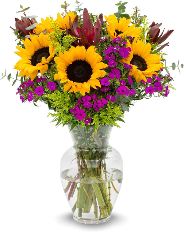 Stargazer Barn Wildflower Bouquet with Vase Mothers Day Flowers for Mom Fresh