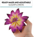 3 Count Global Sugar Art Tranquil Water Sugar Cake Flowers, Purple by Chef Alan Tetreault