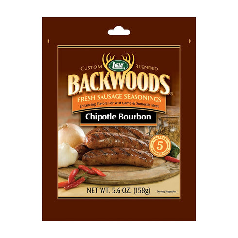 LEM BACKWOODS Fresh Sausage - Chipotle Bourbon Seasoning 5.6 OZ