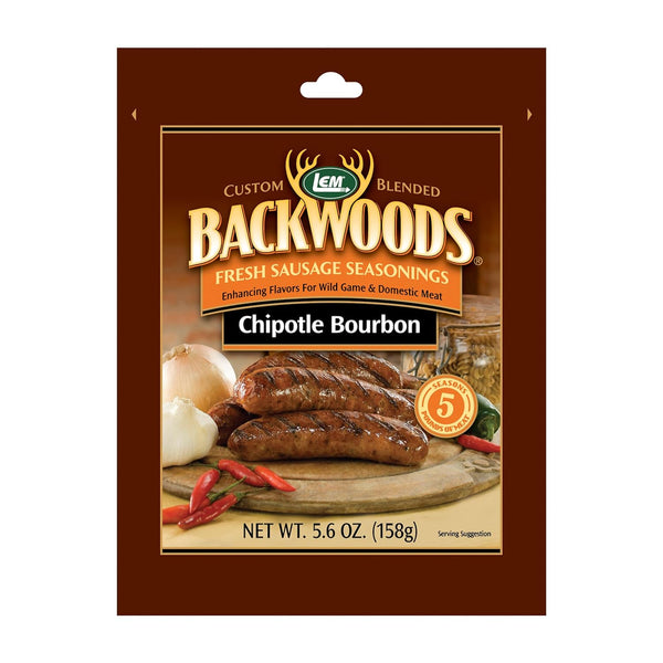 LEM BACKWOODS Fresh Sausage - Chipotle Bourbon Seasoning 5.6 OZ