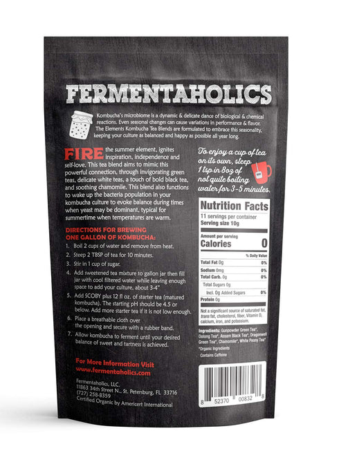 Fermentaholics - Element Kombucha Tea Blends | USDA Certified Organic Kombucha Tea Blend | Kosher Certified