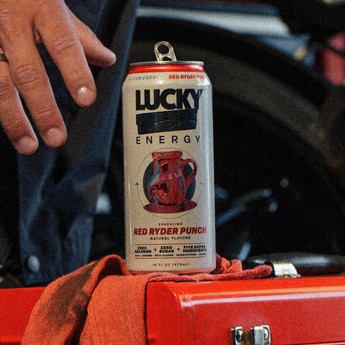 Pack, 16oz (10-Pack) 200mg Lucky Energy Sugar Free Energy Drinks, Variety Cans Healthy, Zero Sugar Energy Drink