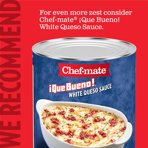 6 lb 10 oz (#10 Chef-mate White Cheddar Cheese Sauce and Queso, Canned Food for Mac and Cheese, Can Bulk)