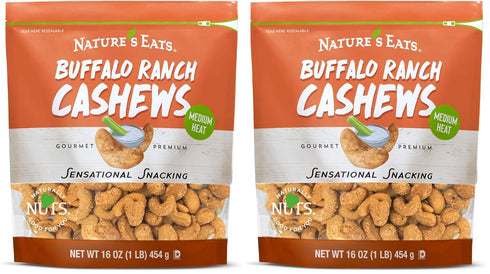 Nature's Eats Buffalo Ranch Cashews 16oz (Pack of 2)