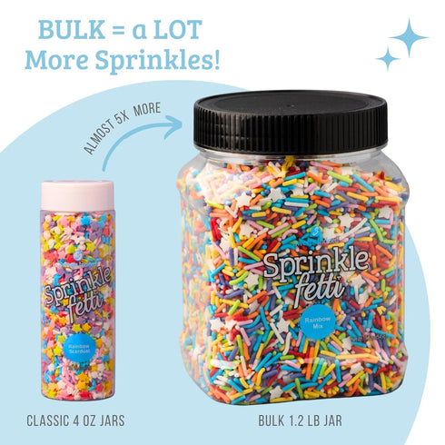 1.3 Jimmies) Sweets Indeed, Bulk Sprinkles, pounds, Sprinkle Mix, Perfect for Cake Decorations, Baking Ice Cream
