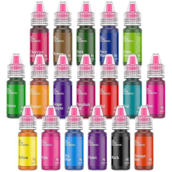 Gel Food Coloring,18 Baking Coloring Gel Set for Cake,Cookie Easter Egg Decorating,Cherrysea