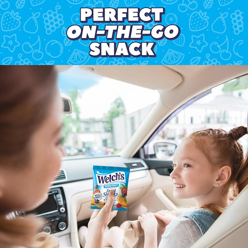 0.8oz Packs (Pack 60) Welch's Fruit Snacks, Mixed Fruit & Berries 'N Cherries Snack Box, Gluten Free, Snack