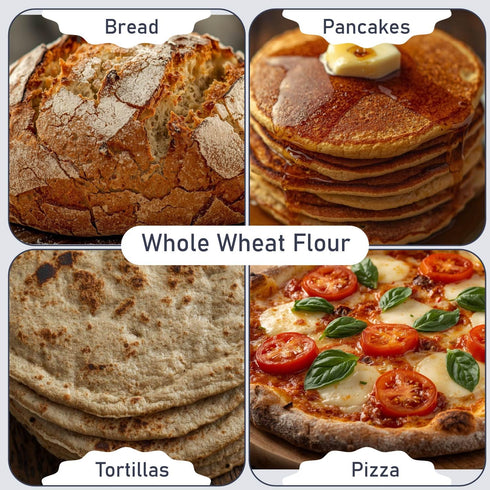 2 Lb Great River Organic Milling Organic Whole Wheat Flour | Unbleached & Unbromated | High Protein & Fiber | Non-GMO