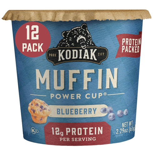 Kodiak Cakes Minute Muffins, Mountain Blueberry, 2.29 Ounce, Pack of 12 (Packaging May Vary)