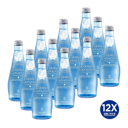 11 oz 12-Pack 24-Pack (12 Pack, Clearly Canadian Sparkling Flavored Water, Glass Bottles Variety of Refreshing Flavors