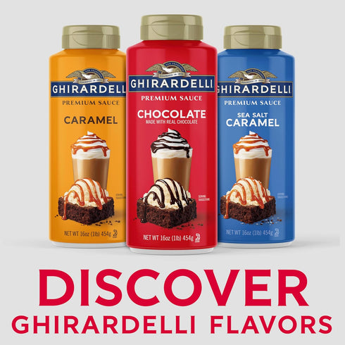 16 oz GHIRARDELLI Premium Dessert Sauce Bottle, Chocolate Rich Dessert & Coffee Topping Made with Real Chocolate