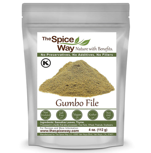 The Spice Way Gumbo File, 4 oz, Made with Premium Ground Sassafras Leaves